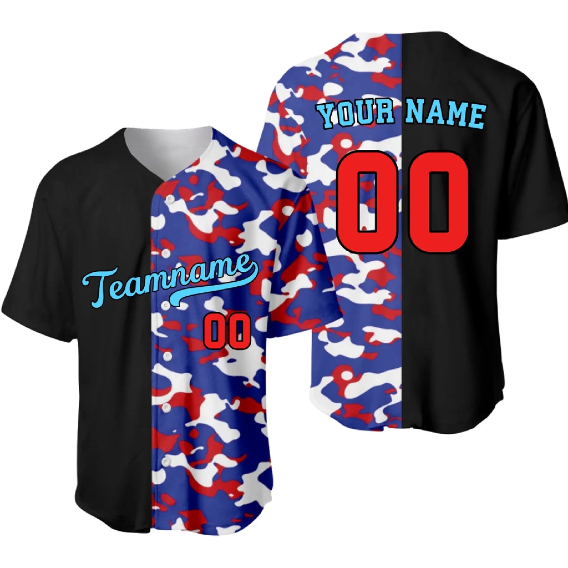 Personalized Camo Baseball Jersey – Custom Baseball Jersey with Your Name & Number-4