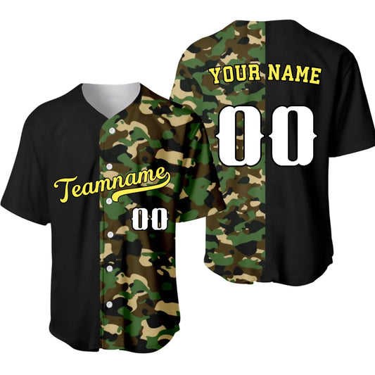 Personalized Camo Baseball Jersey – Custom Baseball Jersey with Your Name & Number