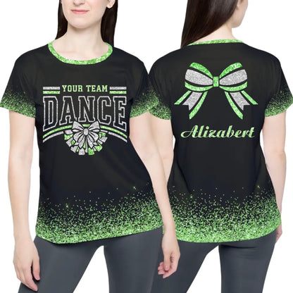 Personalized Glitter Dance Team Name Shirt - Custom Dance Shirt with Name & Colors-3