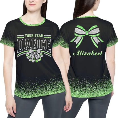 Personalized Glitter Dance Team Name Shirt - Custom Dance Shirt with Name & Colors