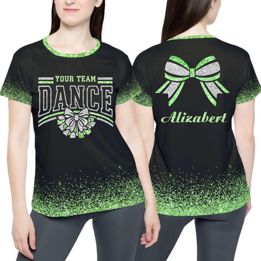 Personalized Glitter Dance Team Name Shirt - Custom Dance Shirt with Name & Colors