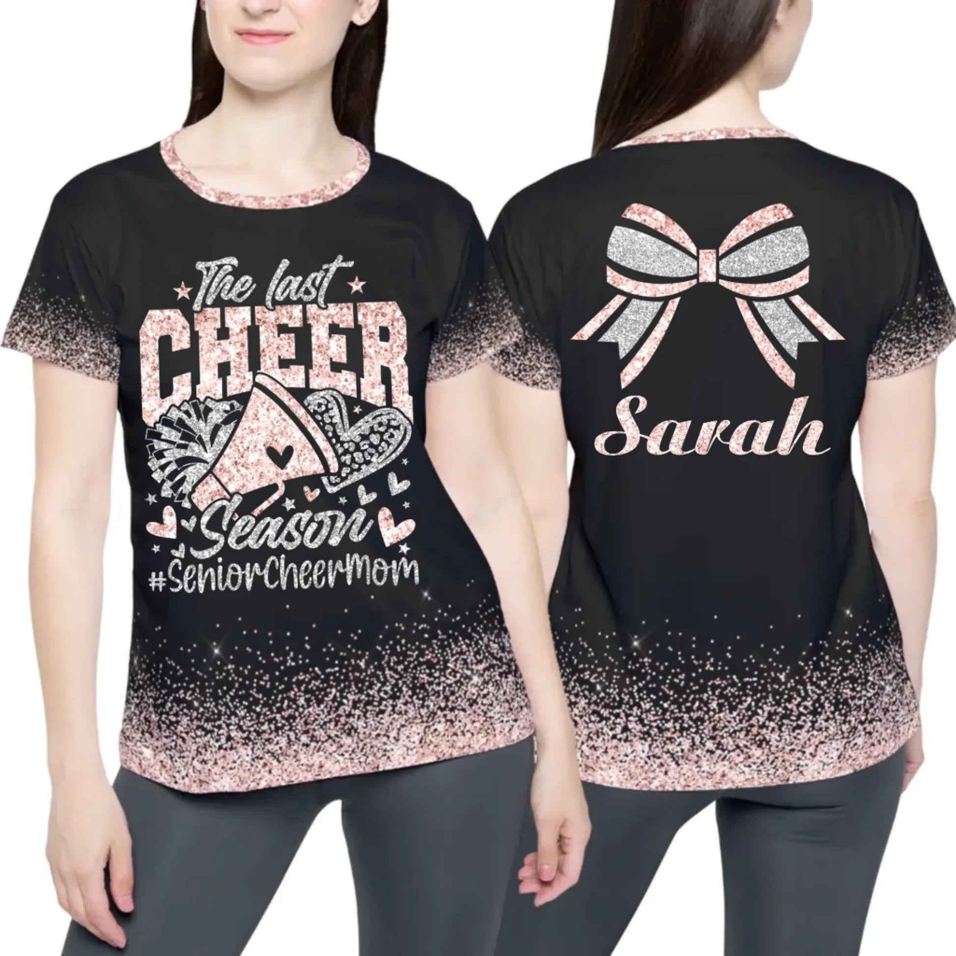 Custom The Last Cheer Season T-Shirt – Personalized Cheer Mom Shirt with Name & Colors-3