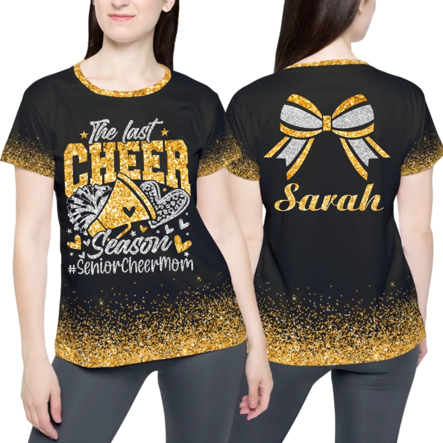 Custom The Last Cheer Season T-Shirt – Personalized Cheer Mom Shirt with Name & Colors