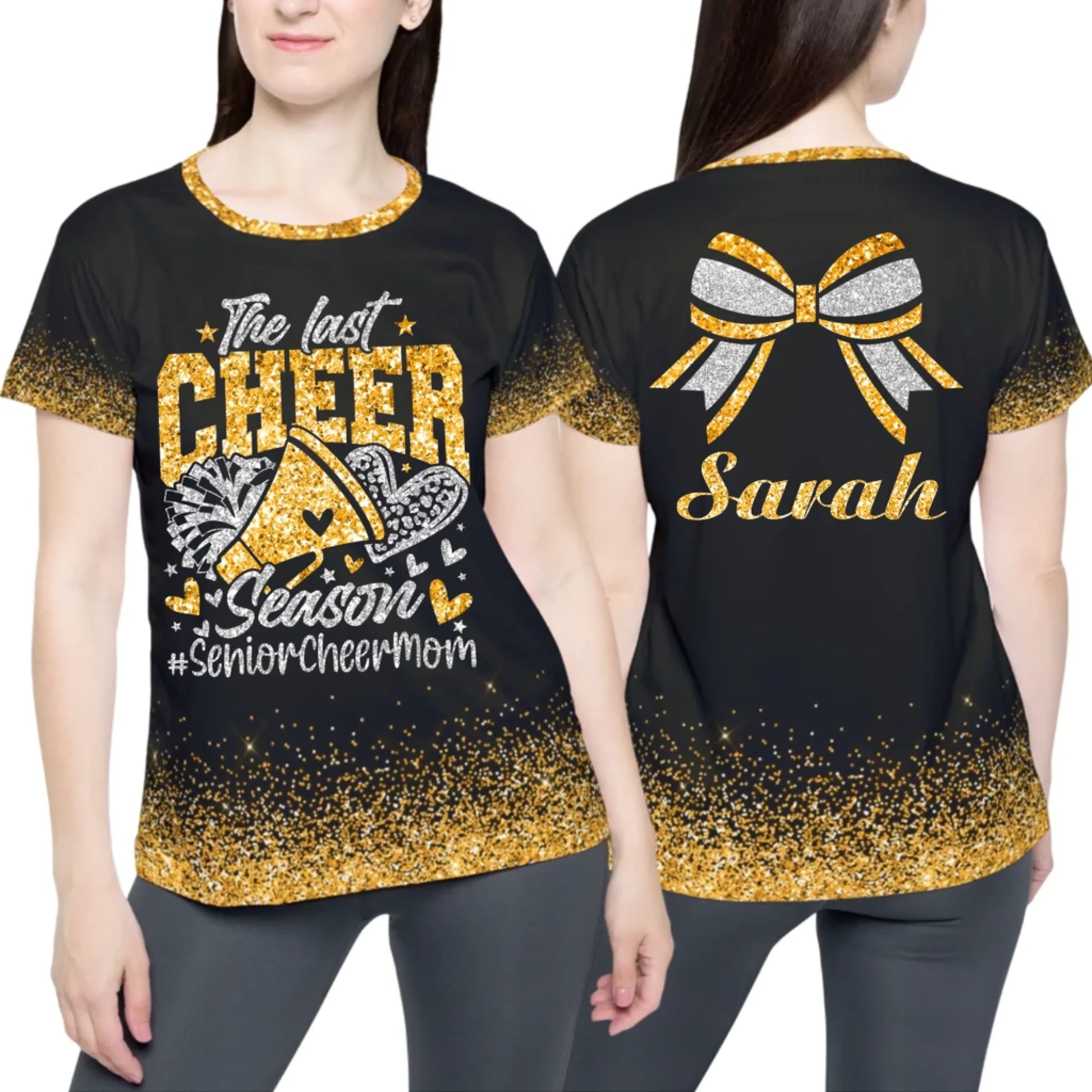 Custom The Last Cheer Season T-Shirt – Personalized Cheer Mom Shirt with Name & Colors
