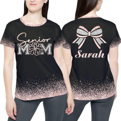 Personalized Glitter Senior Cheer Mom Shirt – Custom Senior Cheer Mom Shirt with Name & Colors-4