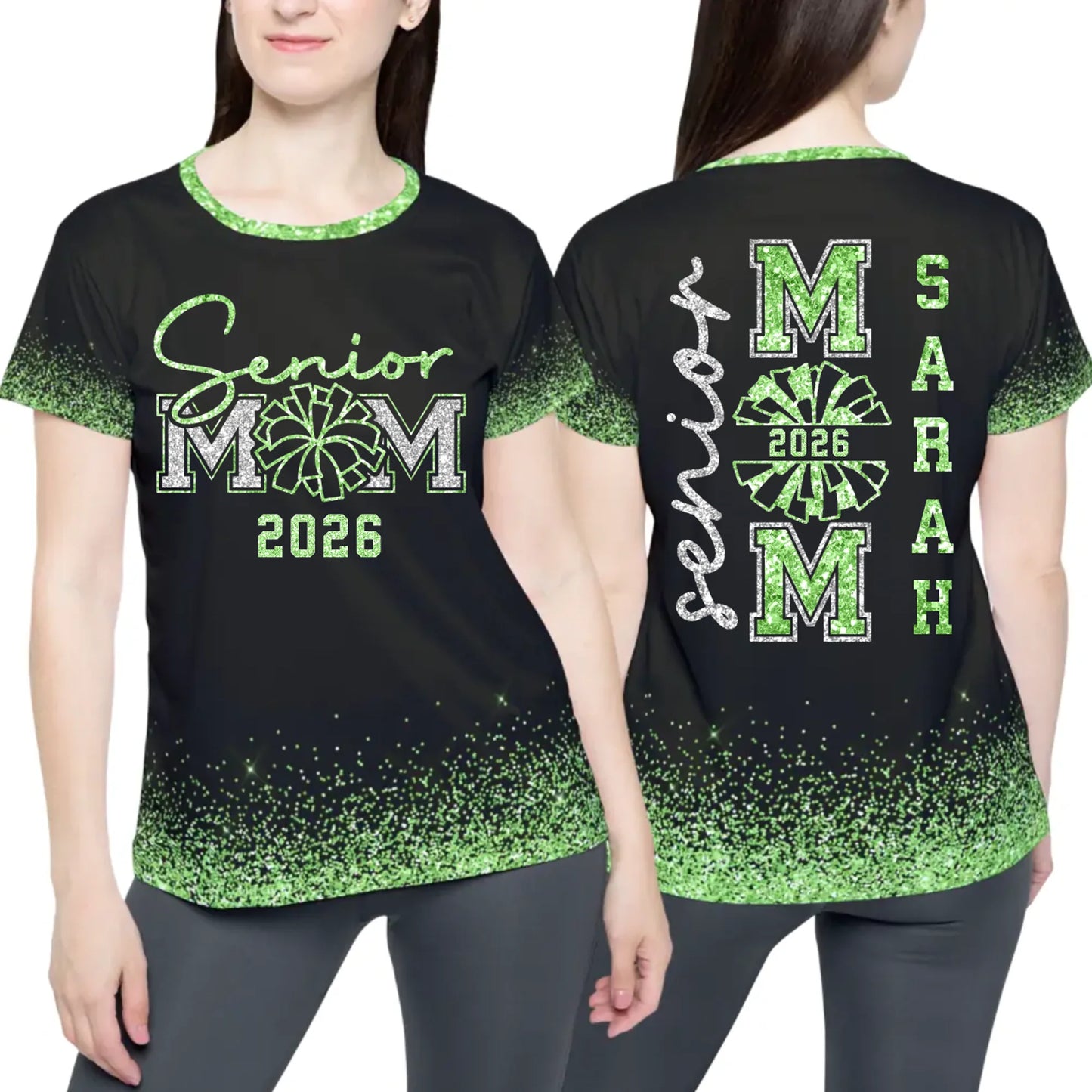 Personalized Glitter Senior Cheer Mom 2026 Shirt – Custom Senior Cheer Mom Shirt with Custom Name & Year