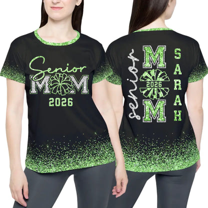 Personalized Glitter Senior Cheer Mom 2026 Shirt – Custom Senior Cheer Mom Shirt with Custom Name & Year