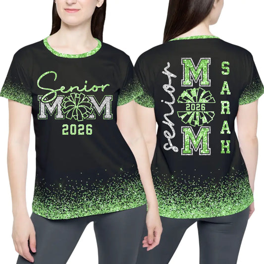 Personalized Glitter Senior Cheer Mom 2026 Shirt – Custom Senior Cheer Mom Shirt with Custom Name & Year