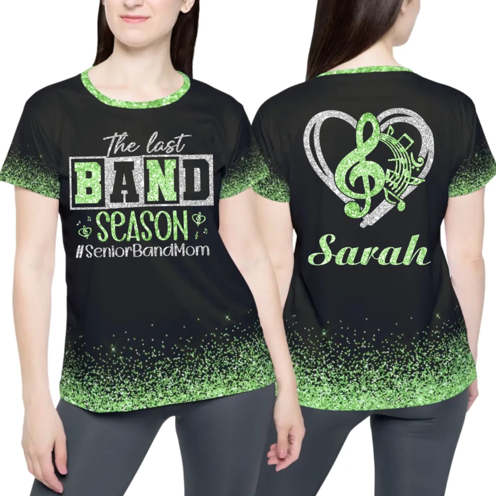 Personalized Glitter Senior Band Mom Shirt – Custom Senior Marching Band Mom Shirt