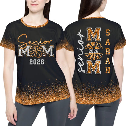 Personalized Glitter Senior Cheer Mom 2026 Shirt – Custom Senior Cheer Mom Shirt with Custom Name & Year