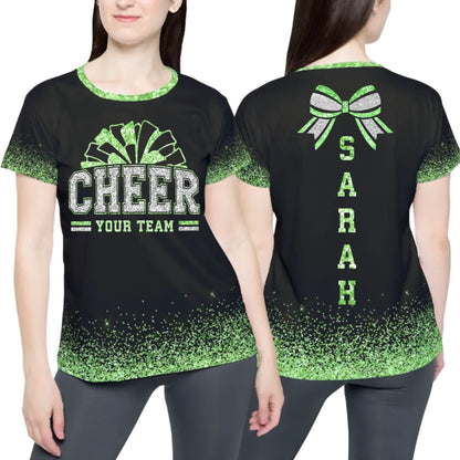 Personalized Glitter Cheer Team Shirt – Custom Cheer Team Shirt with Team Name & Colors