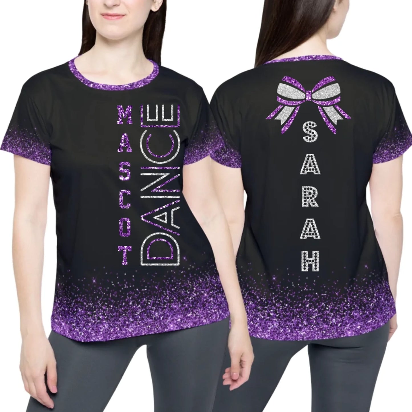 Personalized Glitter Dance Team Shirt - Custom Dance Team T-Shirt with Name & Colors-1