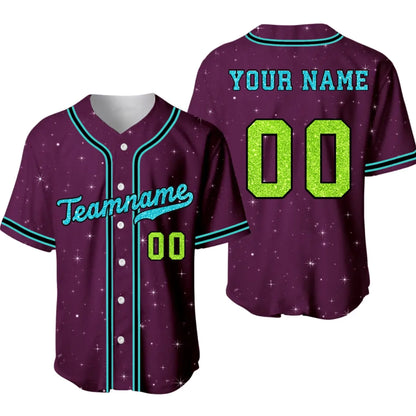 Custom Glitter Printed Baseball Jersey – Personalized Baseball Jersey with Team Name & Number-5