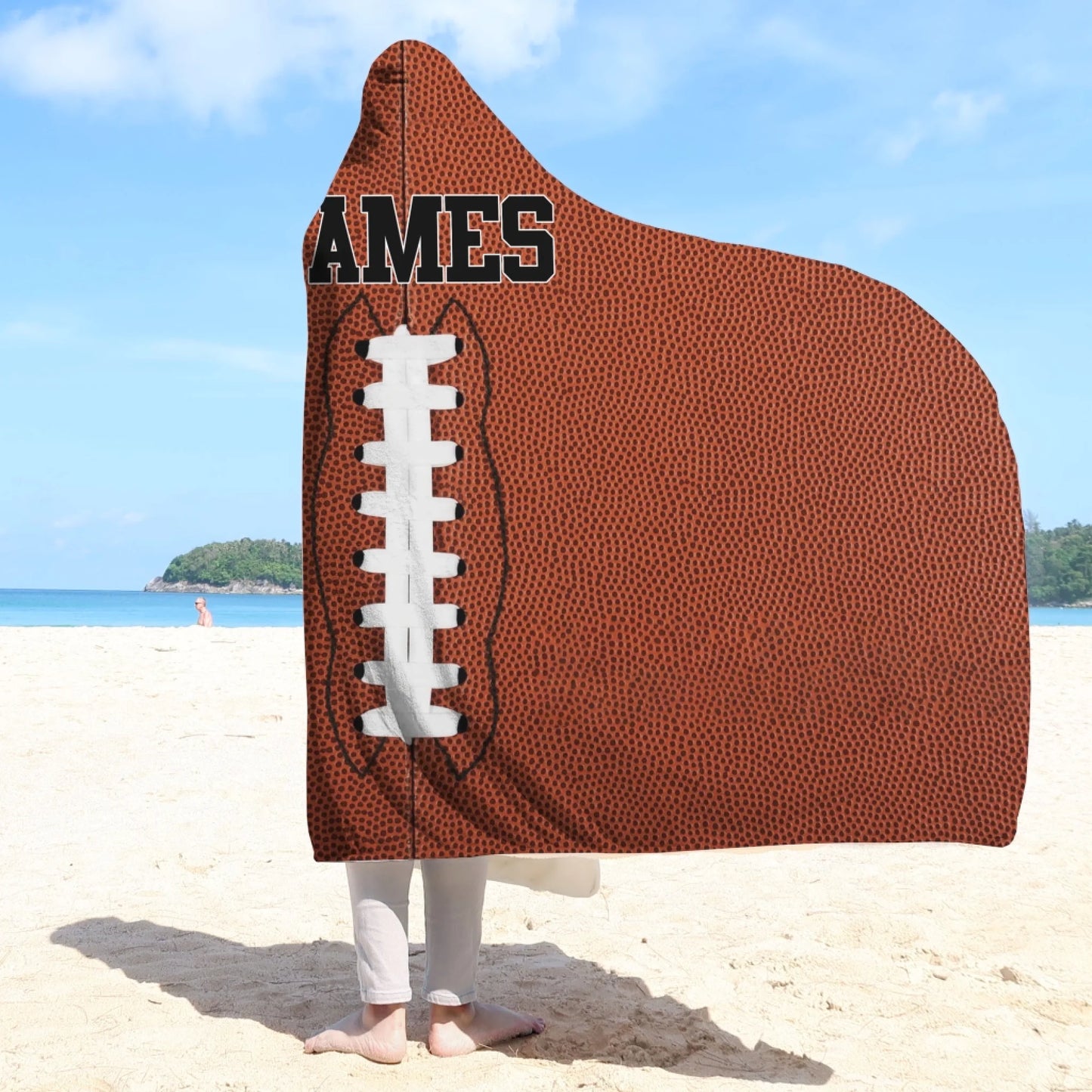 Football Hooded Blanket