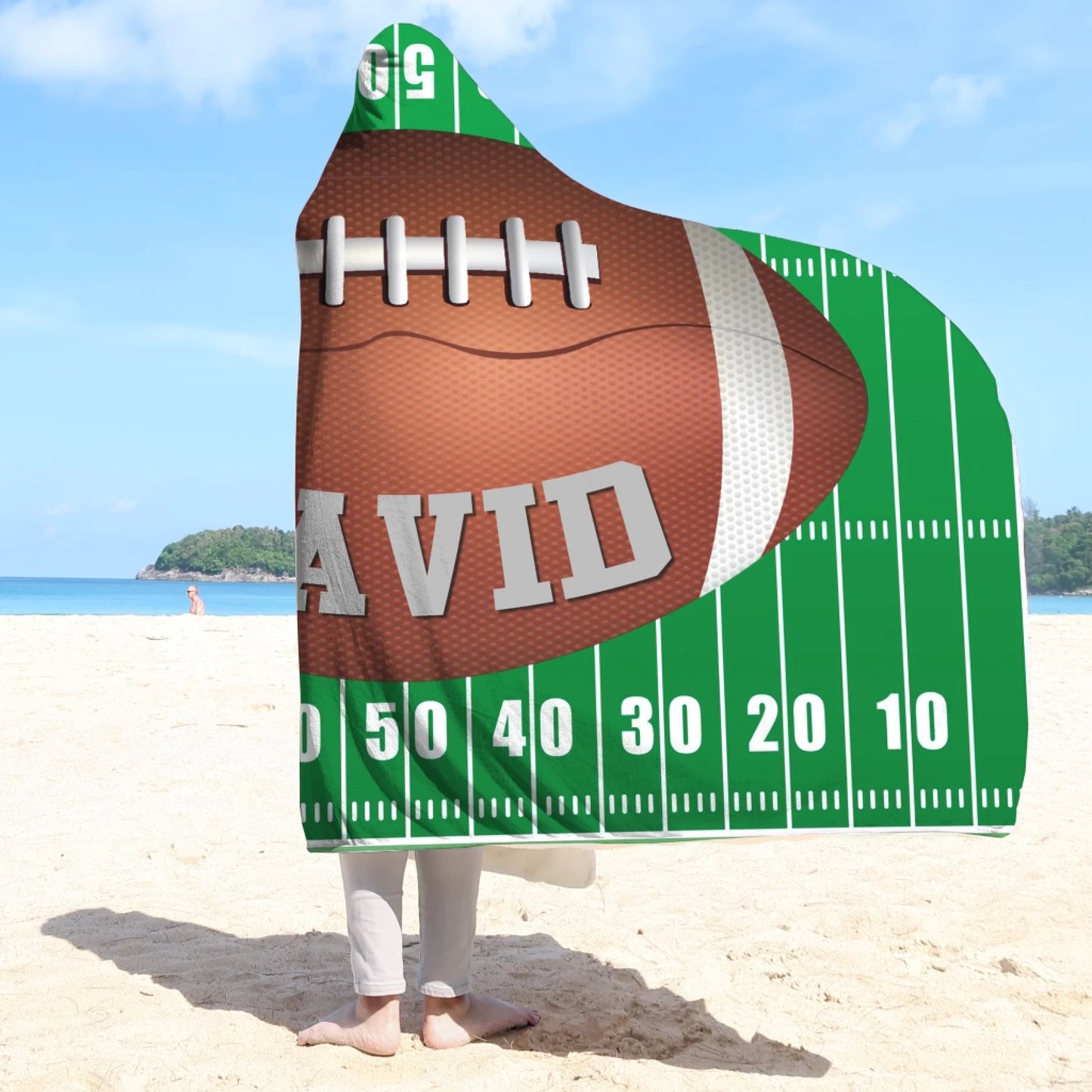 Football Hooded Blanket