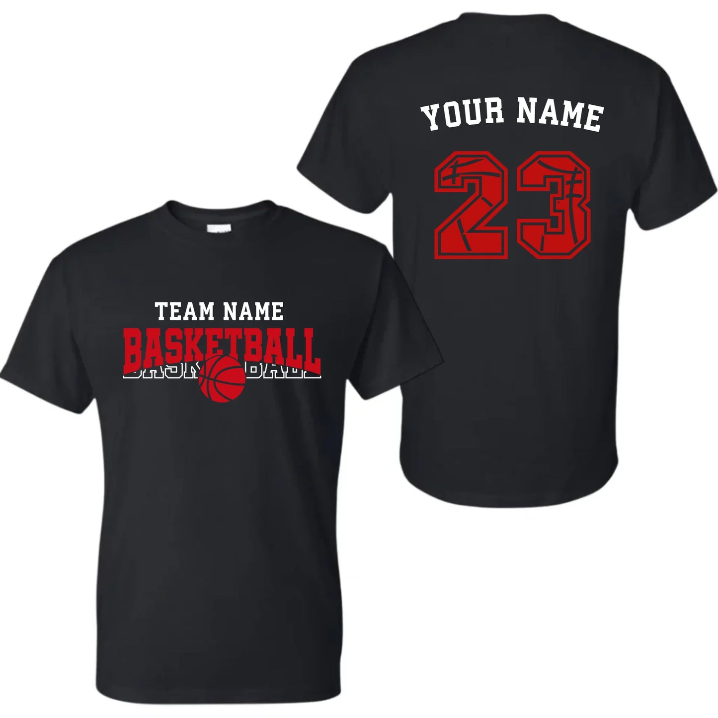 black t-shirt mk