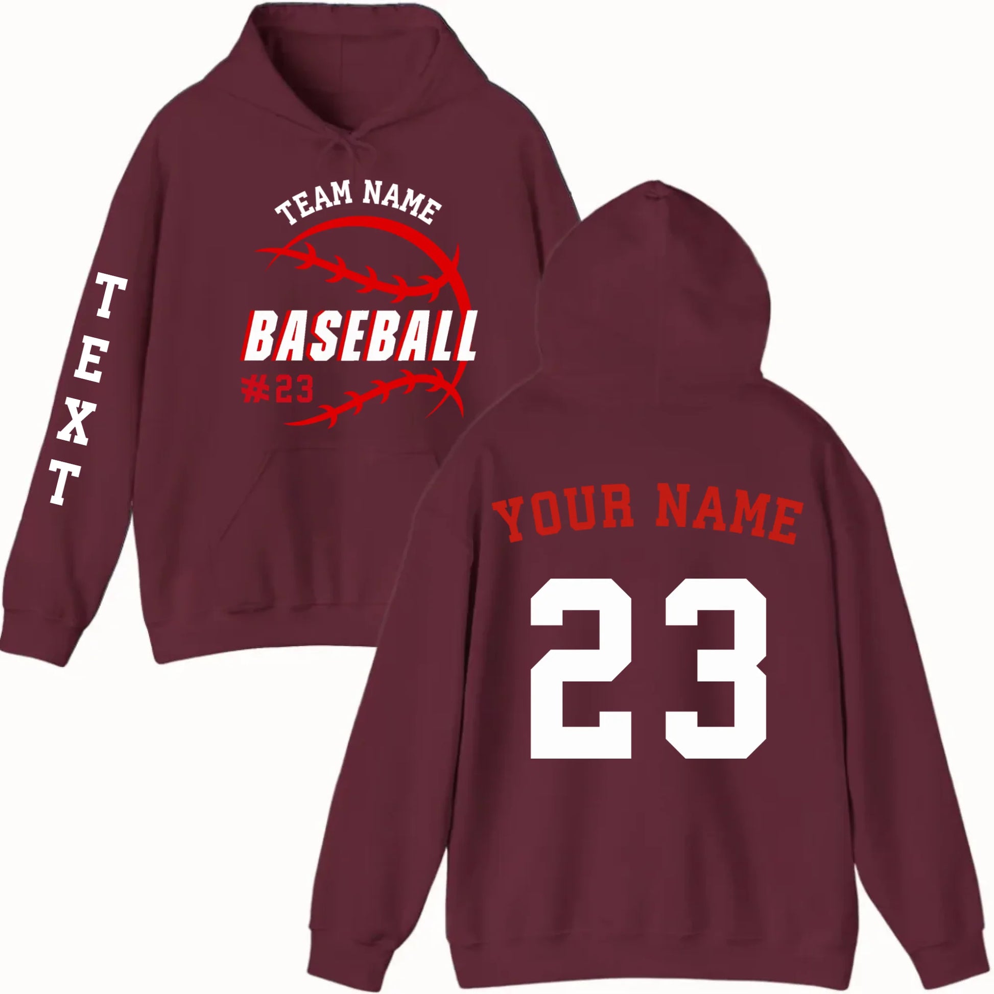 New Hoodie-Maroon