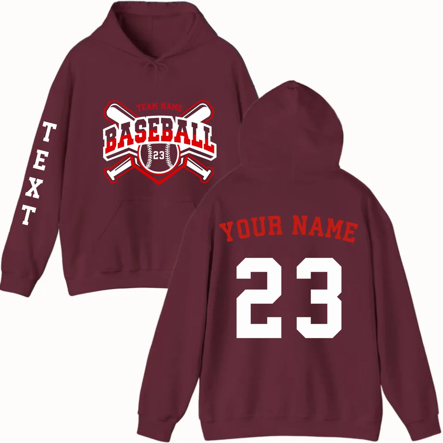 New Hoodie-Maroon