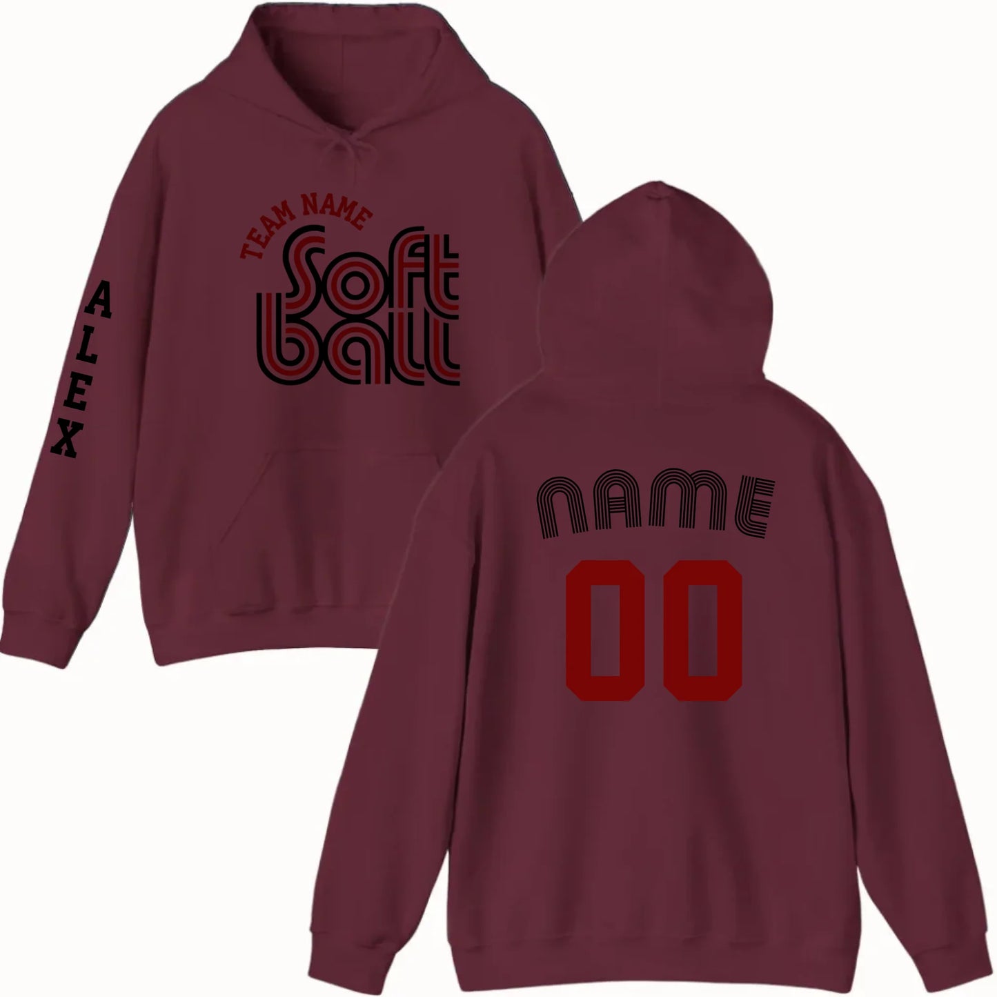 New Hoodie-Maroon