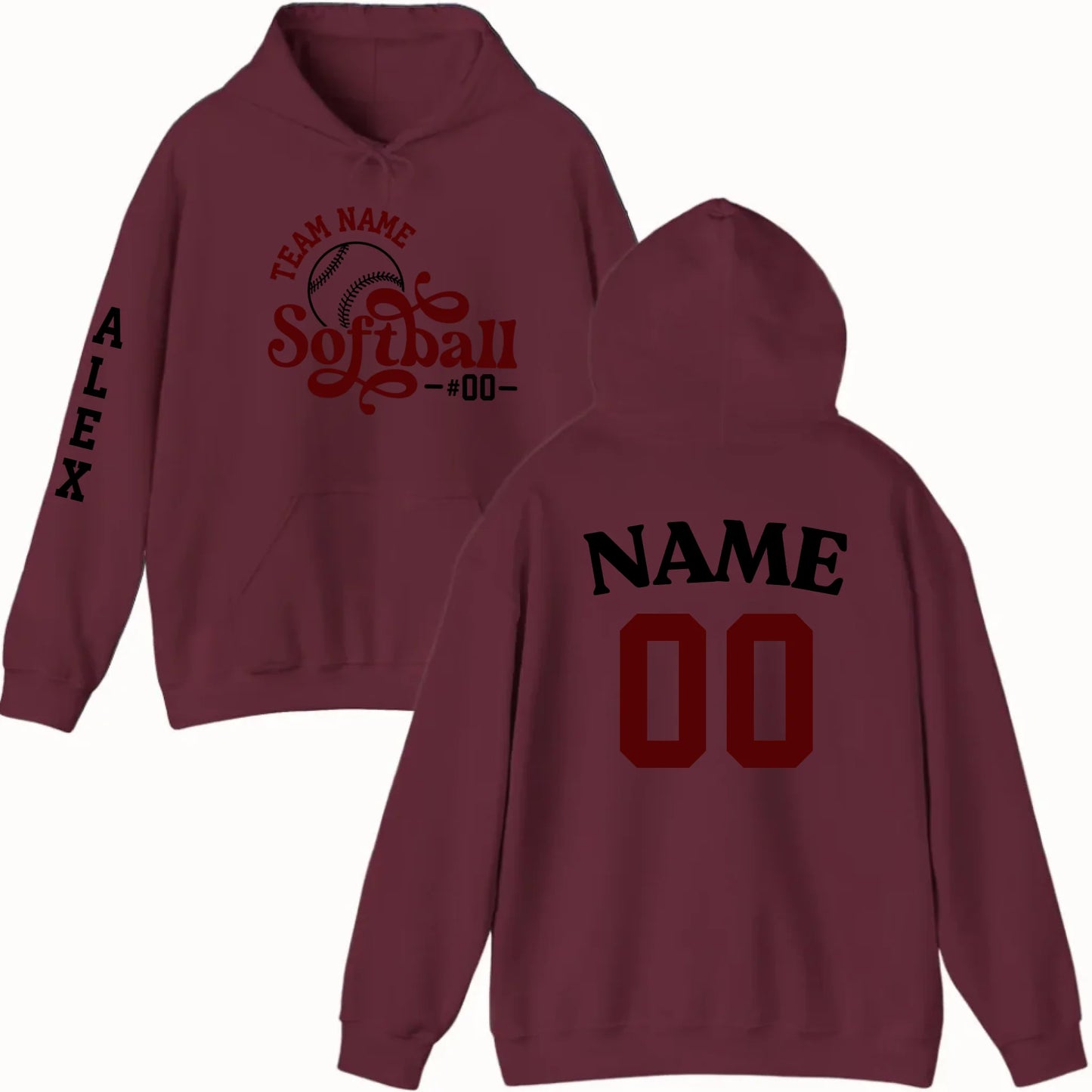 New Hoodie-Maroon