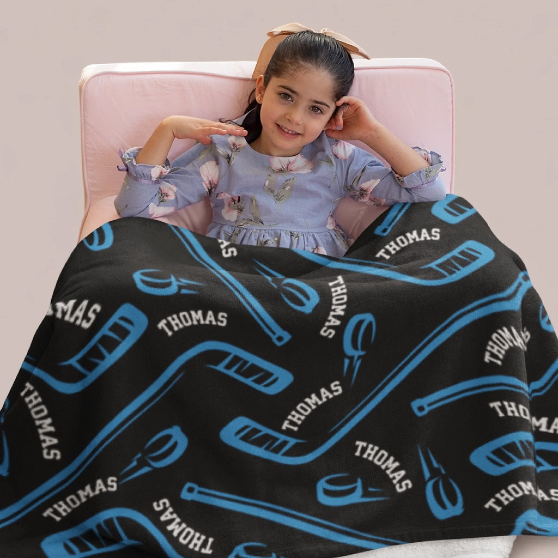 Personalized Cheer Team Blanket – Custom Name Senior Cheerleading Blanket-1