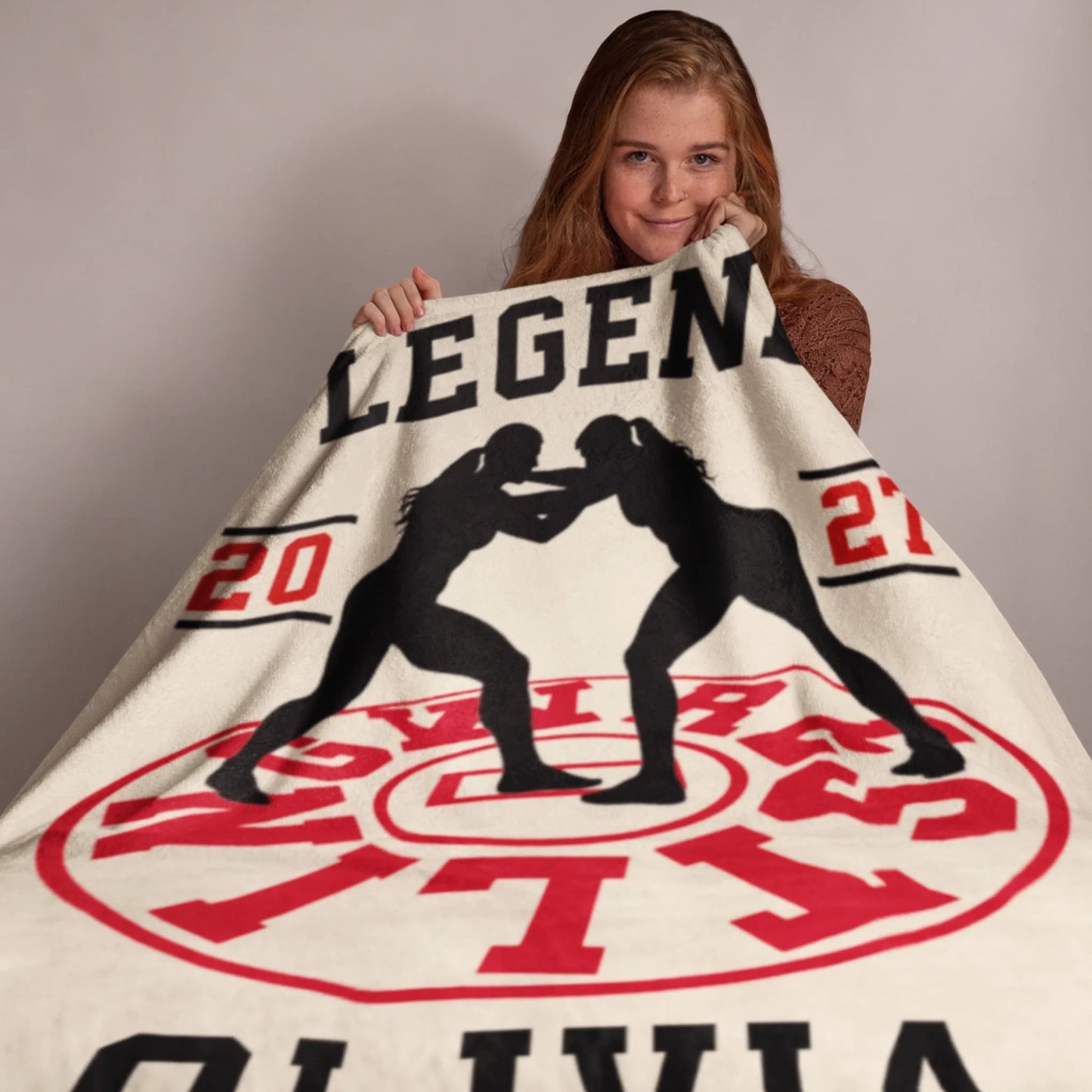 Personalized Cheer Team Blanket – Custom Name Senior Cheerleading Blanket_