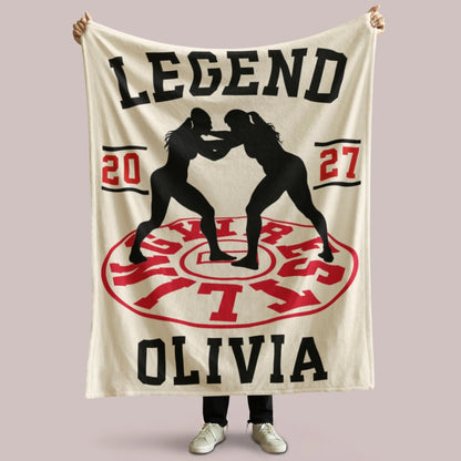 Personalized Cheer Team Blanket – Custom Name Senior Cheerleading Blanket3