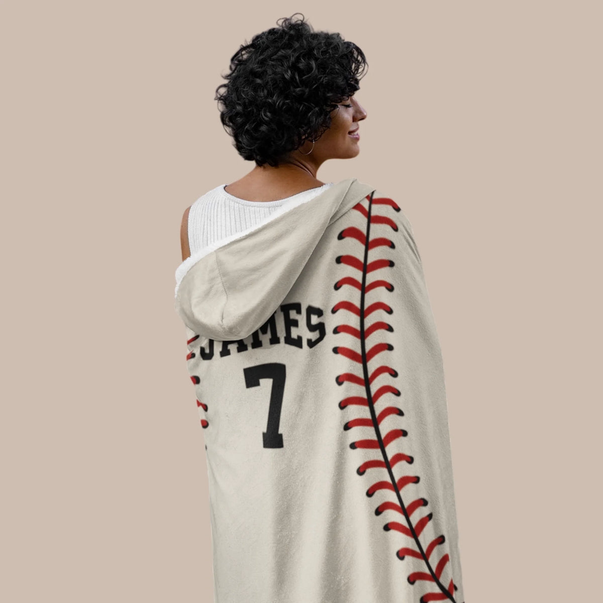 Personalized Baseball Hooded Fleece Blanket – Custom Name Baseball Blanket-22