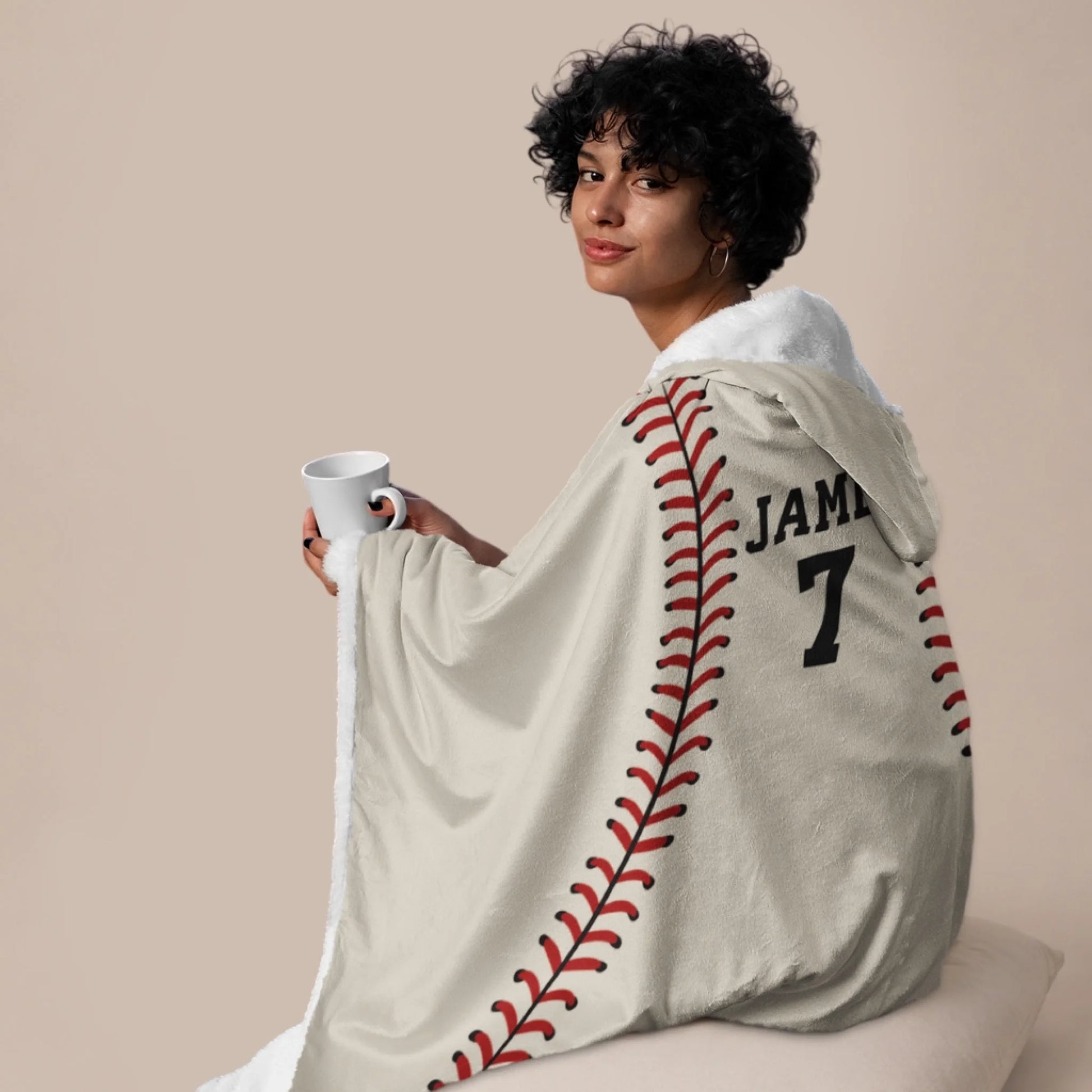 Personalized Baseball Hooded Fleece Blanket – Custom Name Baseball Blanket-11