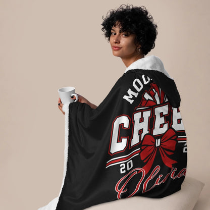 Personalized Cheer Team Hooded Blanket – Custom Name Senior Cheerleading Hooded Blanket-334