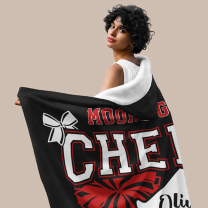 Personalized Cheer Blanket – Custom Name Cheerleader Blanket
