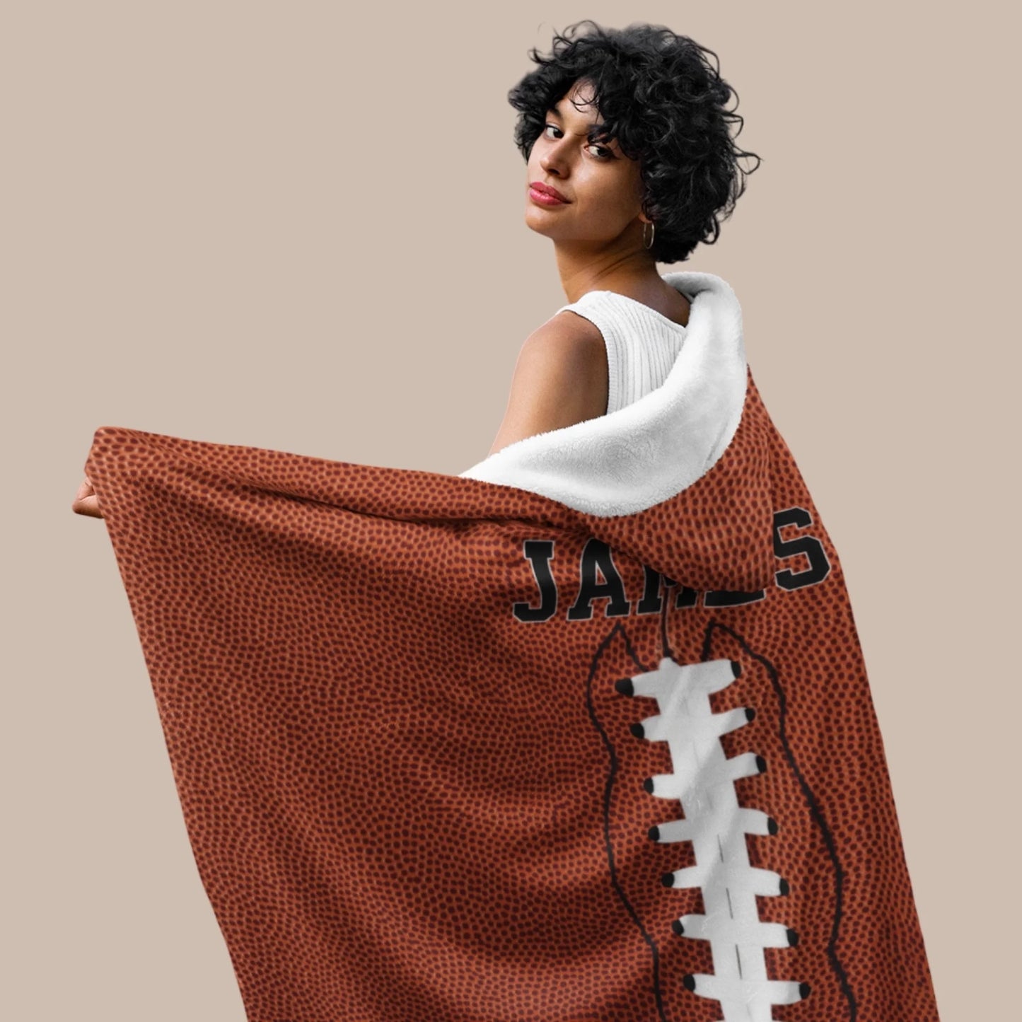 Personalized Football Hooded Blanket – Custom Name Football Hooded Blanket-112