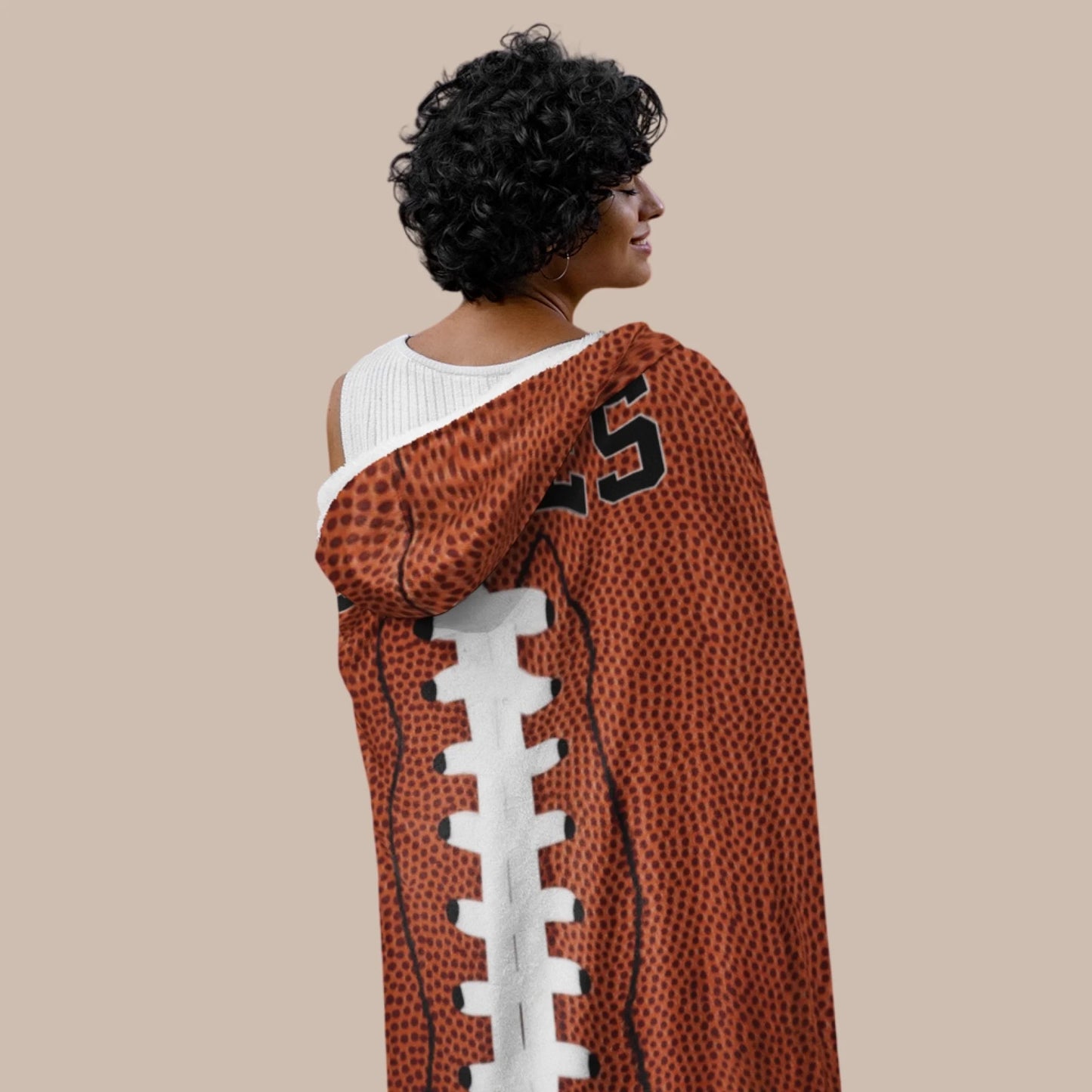 Personalized Football Hooded Blanket – Custom Name Football Hooded Blanket-11