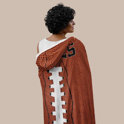 Personalized Football Hooded Blanket – Custom Name Football Hooded Blanket-11