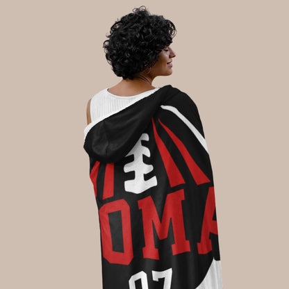 Personalized Basketball Hooded Blanket With Custom Name And Number-22