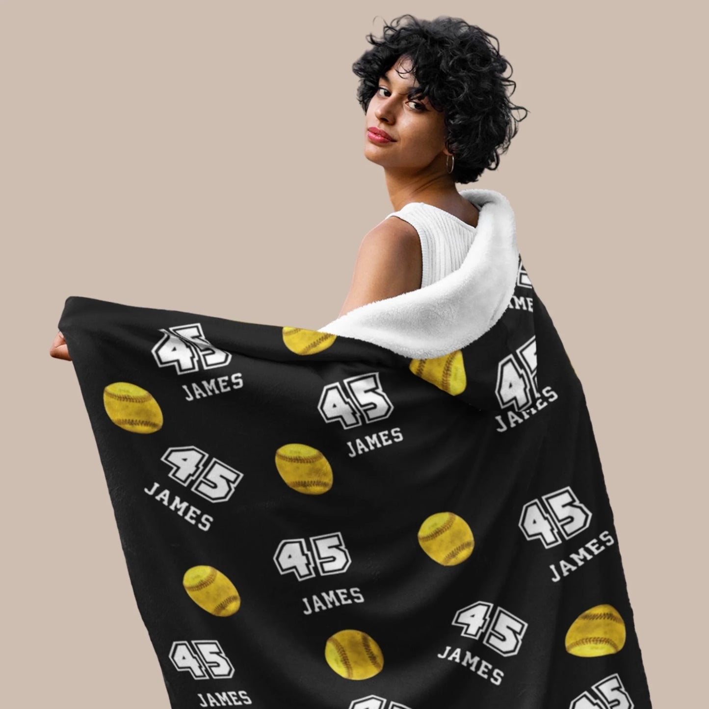 Personalized Basketball Hooded Blanket With Custom Name And Number_