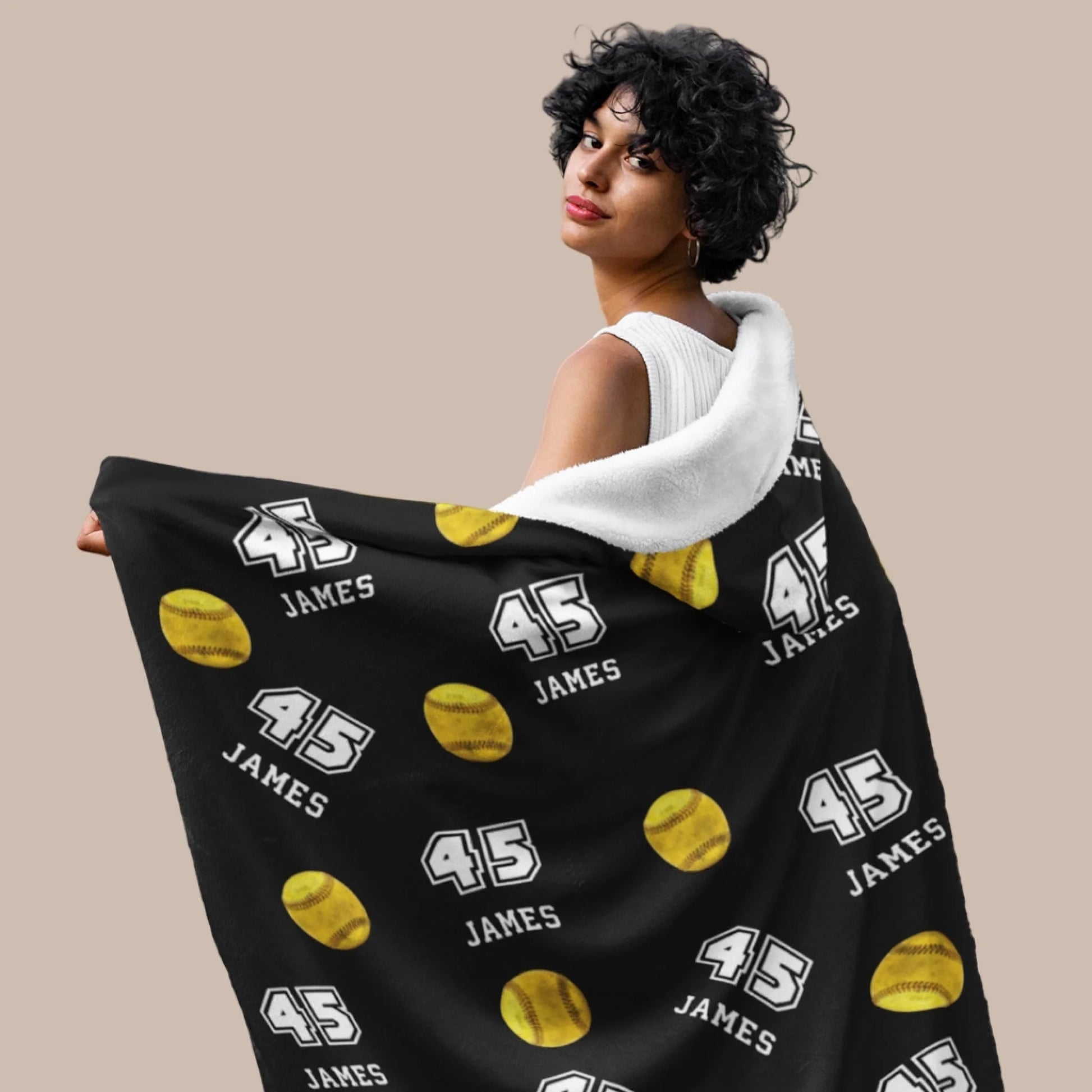 Personalized Basketball Hooded Blanket With Custom Name And Number_