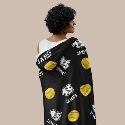 Personalized Basketball Hooded Blanket With Custom Name And Number-22