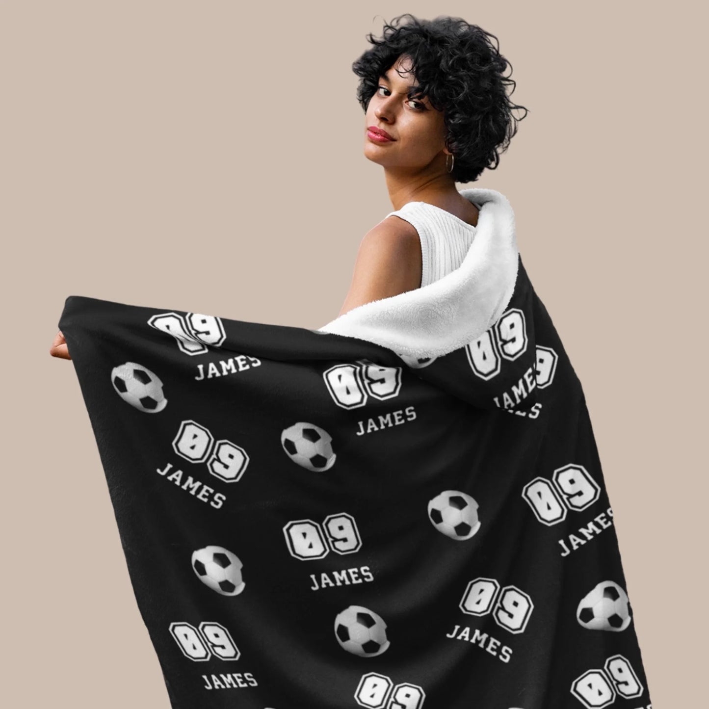 Personalized Basketball Hooded Blanket With Custom Name And Number_