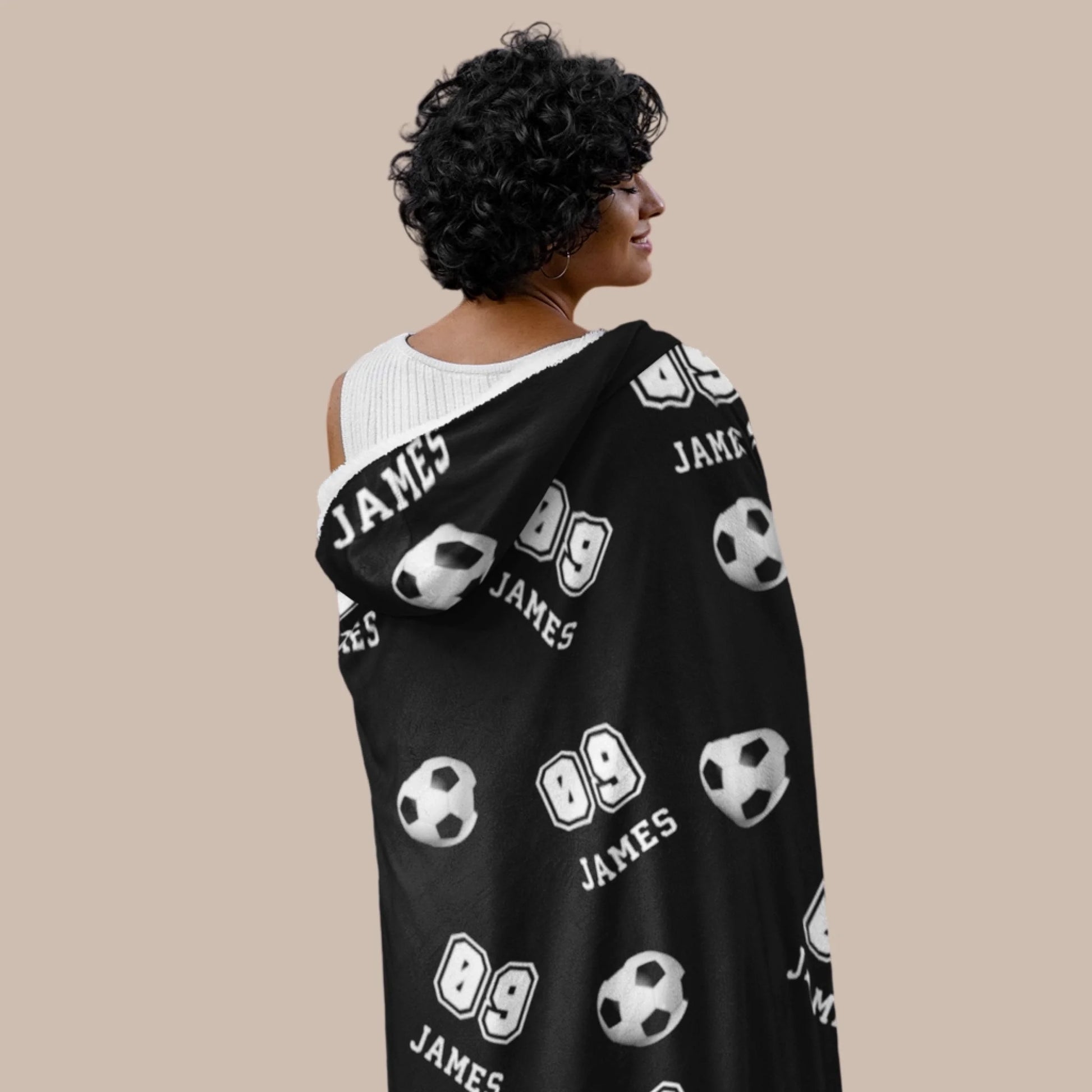 Personalized Basketball Hooded Blanket With Custom Name And Number-22