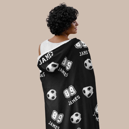 Personalized Basketball Hooded Blanket With Custom Name And Number-22
