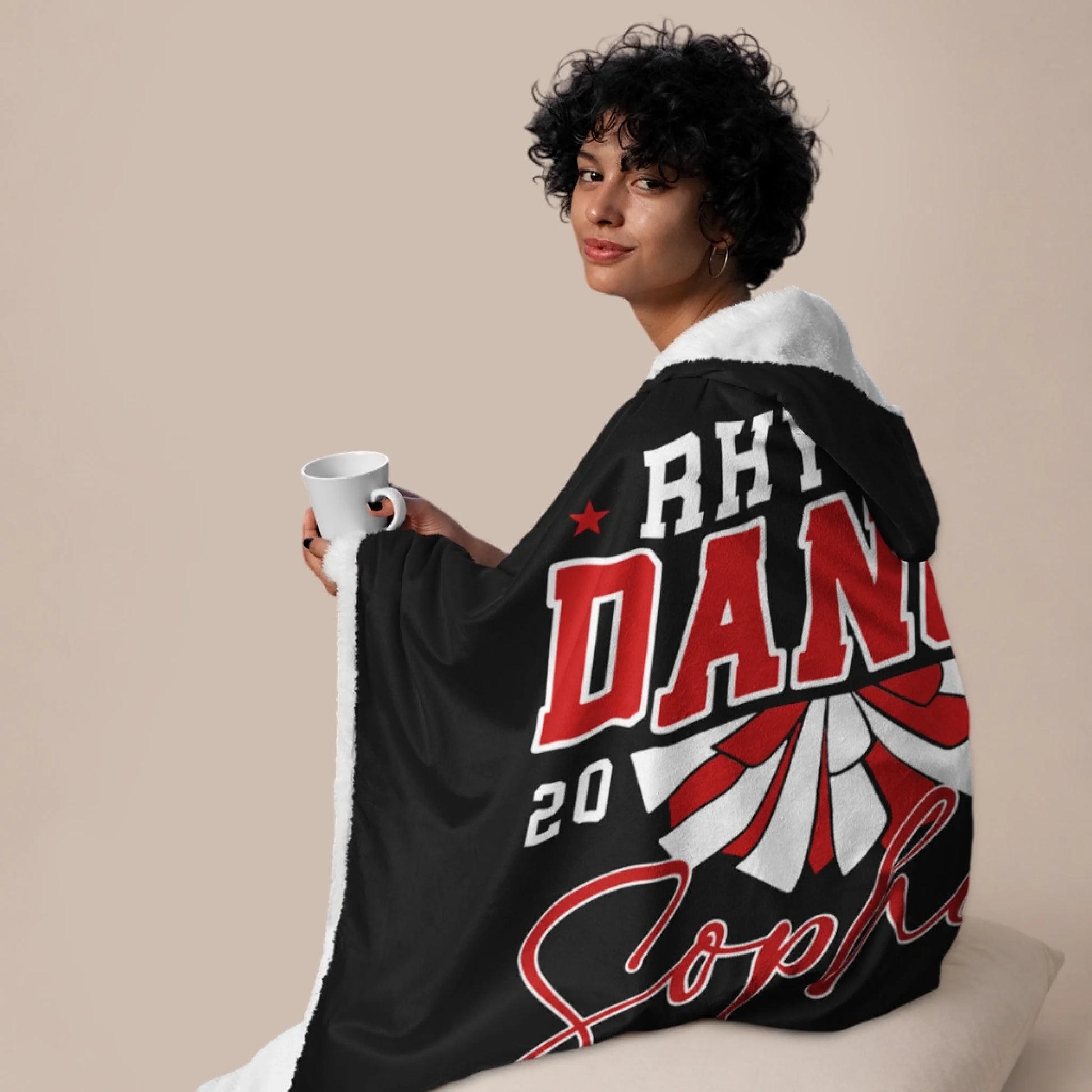 Personalized Basketball Hooded Blanket With Custom Name And Number-455
