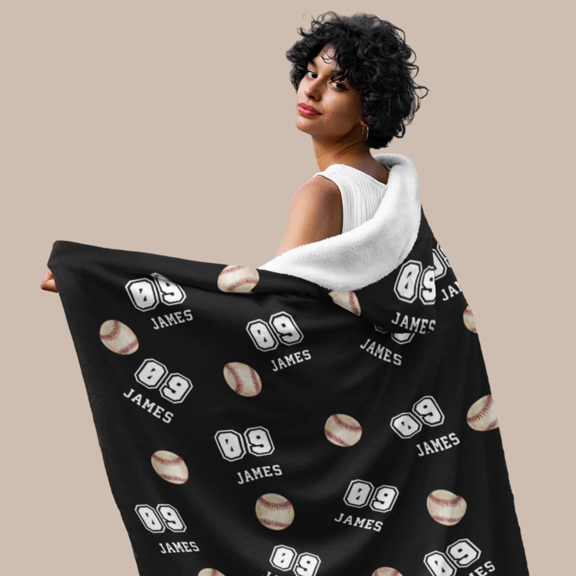 Personalized Basketball Hooded Blanket With Custom Name And Number_
