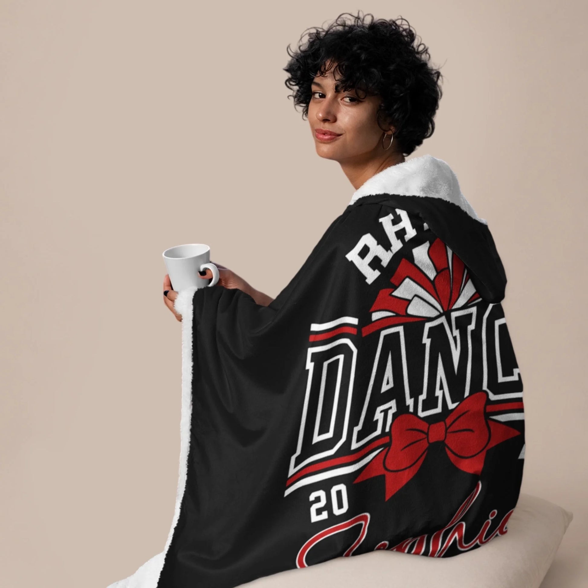 Personalized Basketball Hooded Blanket With Custom Name And Number-455