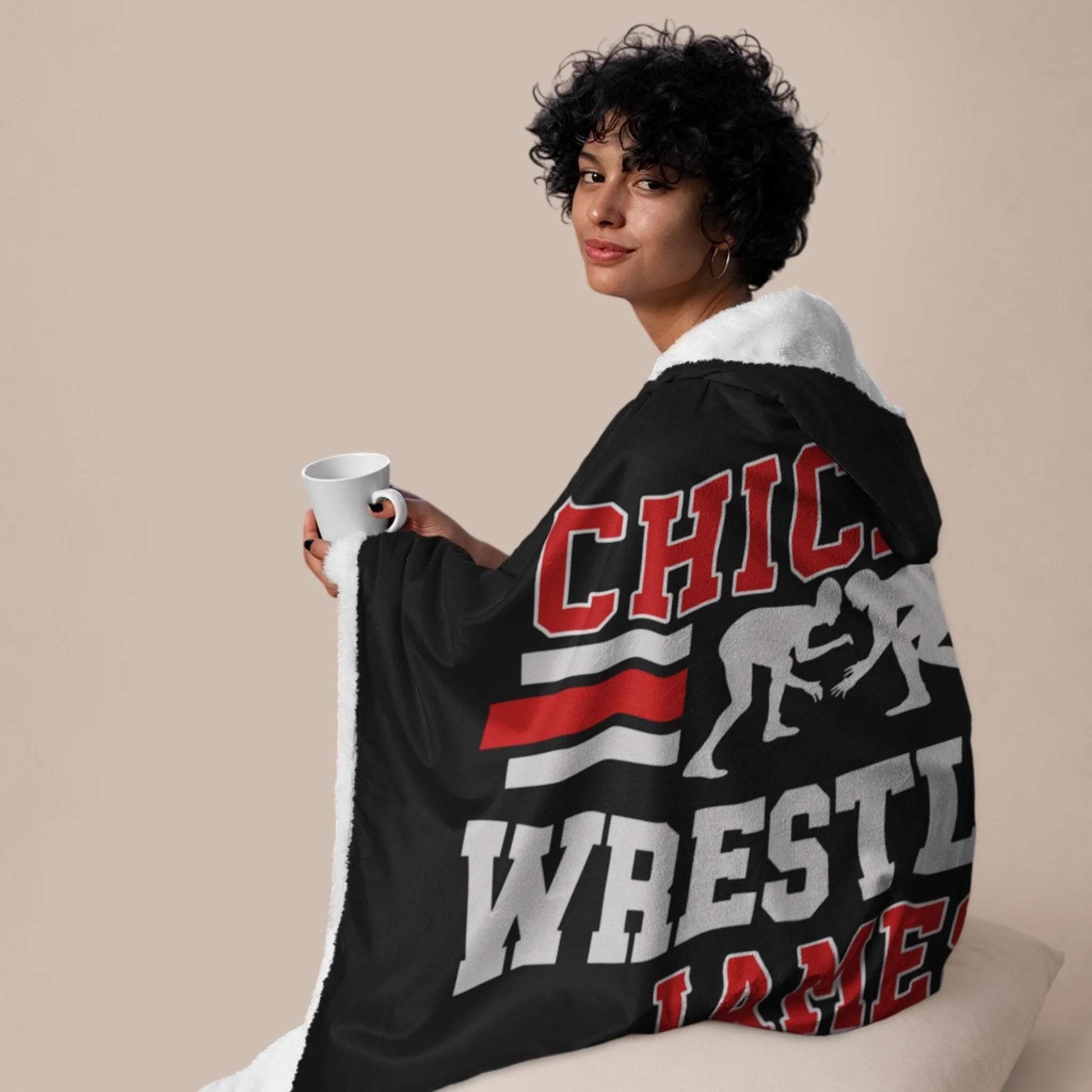 Personalized Basketball Hooded Blanket With Custom Name And Number-455
