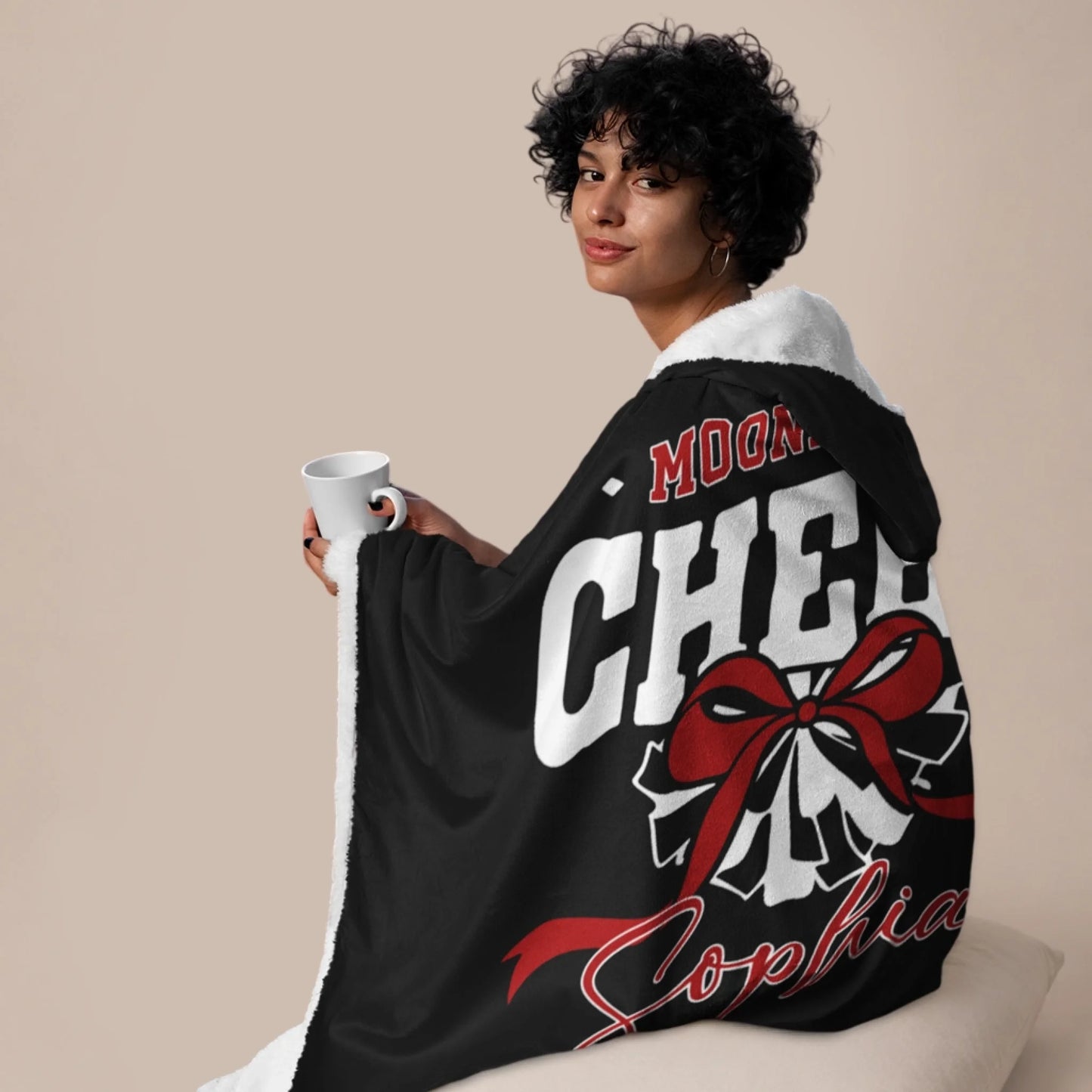 Personalized Basketball Hooded Blanket With Custom Name And Number-455