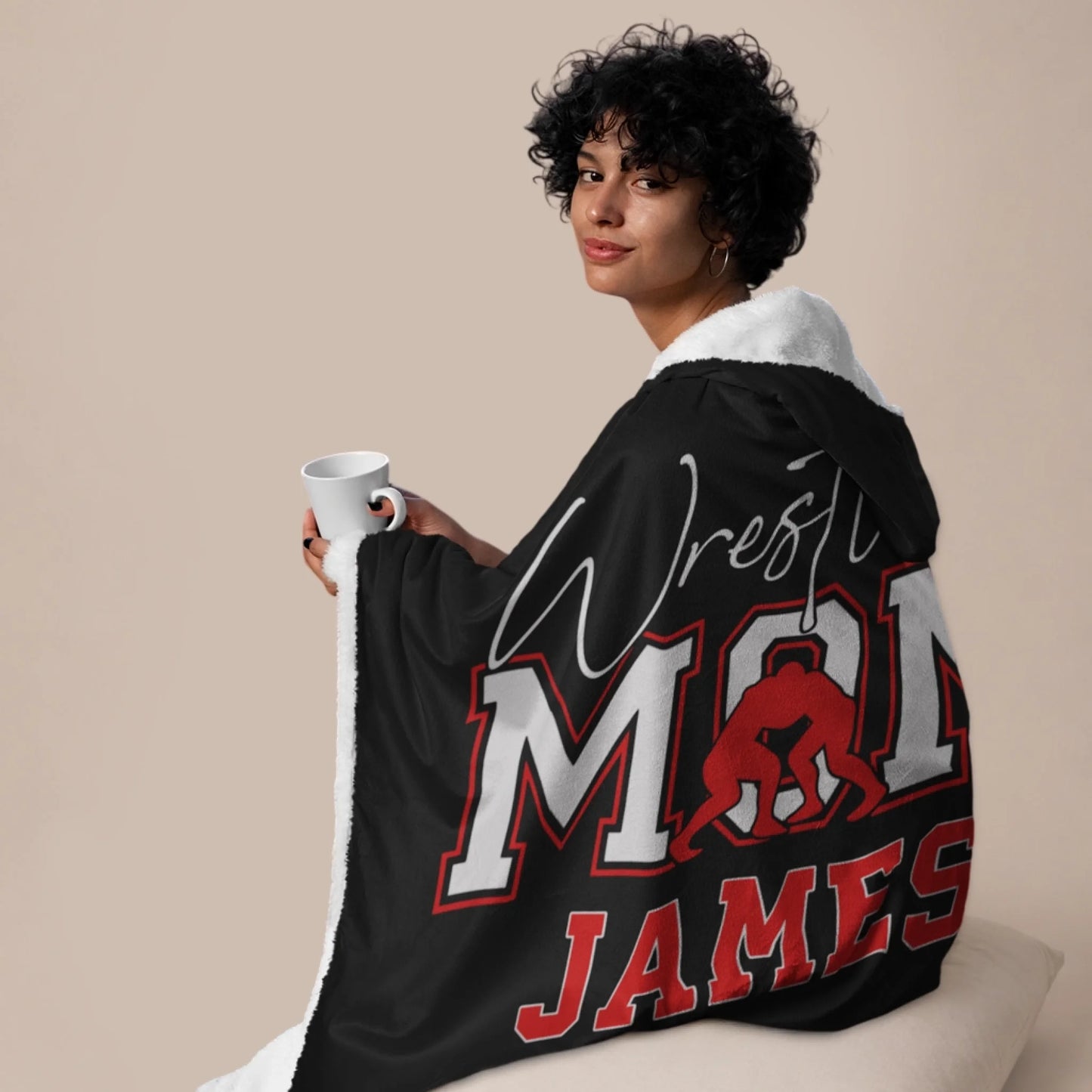 Personalized Basketball Hooded Blanket With Custom Name And Number-455