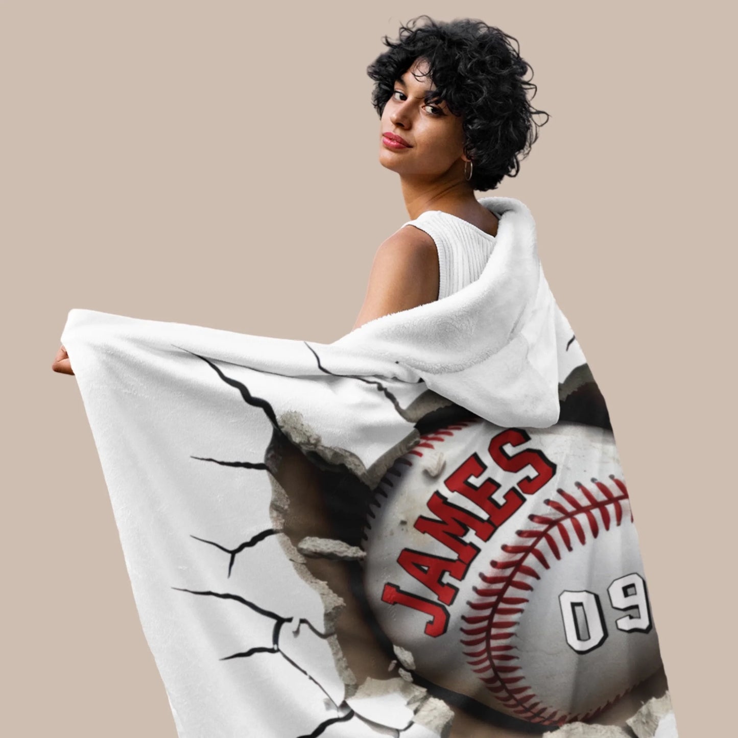 Personalized Basketball Hooded Blanket With Custom Name And Number_