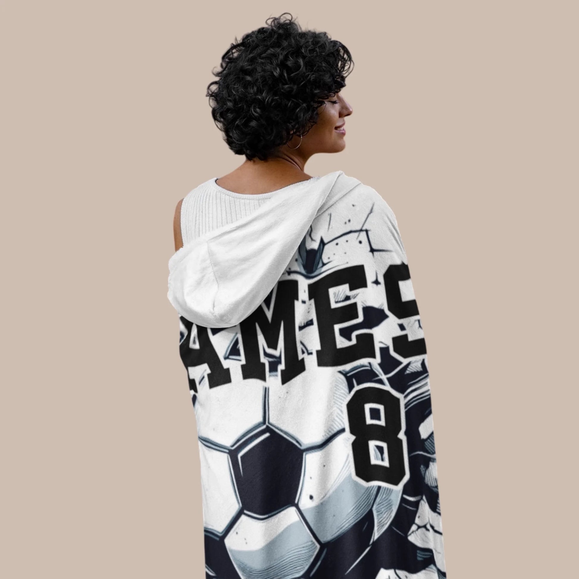 Personalized Basketball Hooded Blanket With Custom Name And Number-22