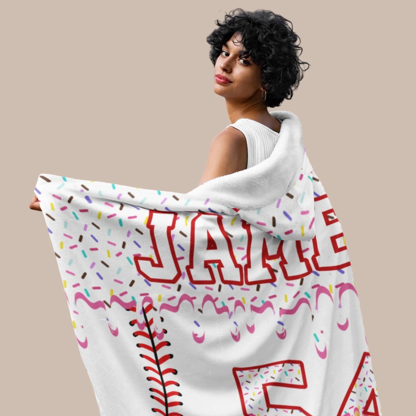 Personalized Basketball Hooded Blanket With Custom Name And Number_